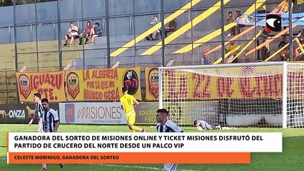Ganadora del sorteo de Misiones Online y Ticket Misiones disfrutó del partido de Crucero del Norte desde un palco VIP