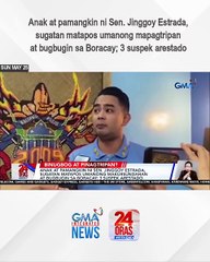 Anak at Pamangkin ni Sen. Jinggoy Estrada sugatan matapos mapagtripang bugbugin sa Boracay