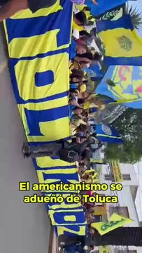 TOLUCA ES DEL AMÉRICA La afición azulcrema se adueñó de las calles de Toluca y abarrotó las inmediaciones del Nemesio Diez. Una locura lo que provoca el más grande de México.