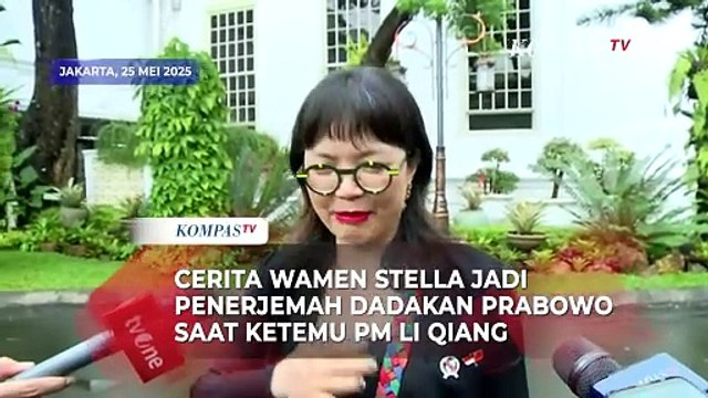 Cerita Wamen Stella jadi Penerjemah Dadakan Prabowo saat Ketemu PM Li Qiang