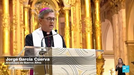 Arzobispo cuestiona al Gobierno argentino en una misa con Javier Milei presente