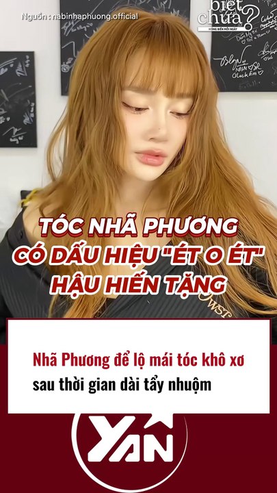 Nhã Phương lộ mái tóc xơ khô sau nhiều lần tẩy nhuộm
