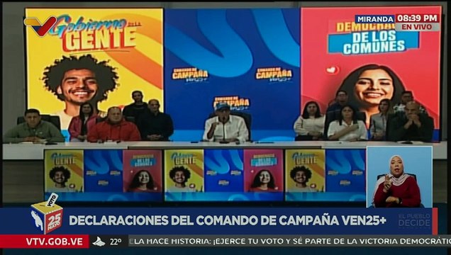 Comando de Campaña Ven25+ ofrece rueda de prensa sobre el desarrollo del proceso electoral