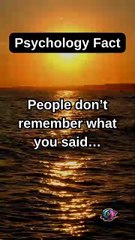 How we treat others, people will always remember