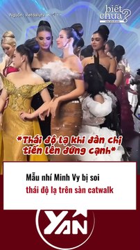 Mãu nhí Minh Vy bị soi thái độ lạ khi đứng trên sàn catwalk
