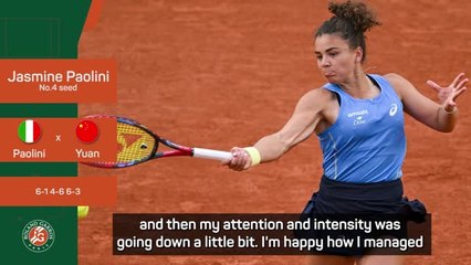 Paolini survives 'up and down' Roland Garros opener