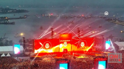 Galatasaray, şampiyonluğu Yenikapı'da kutladı! Aslan, kupasını aldı