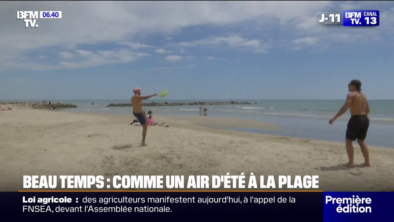 Soleil, chaleur et plage, à Palavas-les-Flots, l'été pointe déjà le bout de son nez