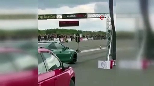 ''Drag'' yarışında sürücü seyircilerin arasına daldı: Çok sayıda yaralı var!