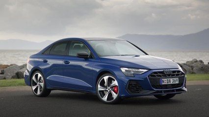 2025 Audi S3 Sportback Exterior Design in Ascari Blue