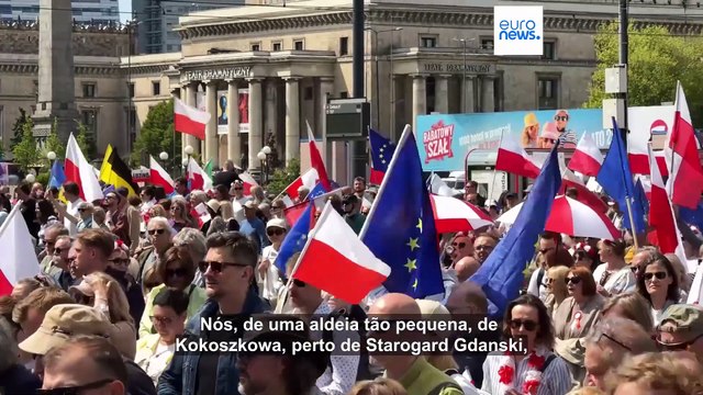 Presidenciais polacas: marchas de apoio aos dois candidatos antes da segunda volta