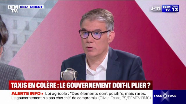 Mobilisation des taxis: Il faut négocier la tarification sur le transport sanitaire, estime Olivier Faure (PS)