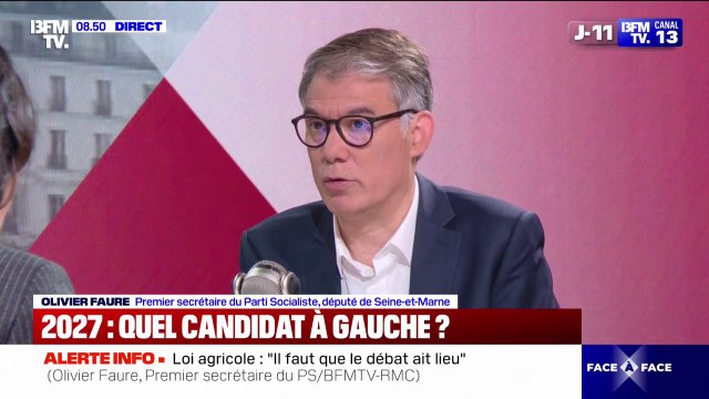 Présidentielle 2027: Olivier Faure (PS) pense qu'il y aura deux candidats à gauche à cause de gros différends avec la France insoumise