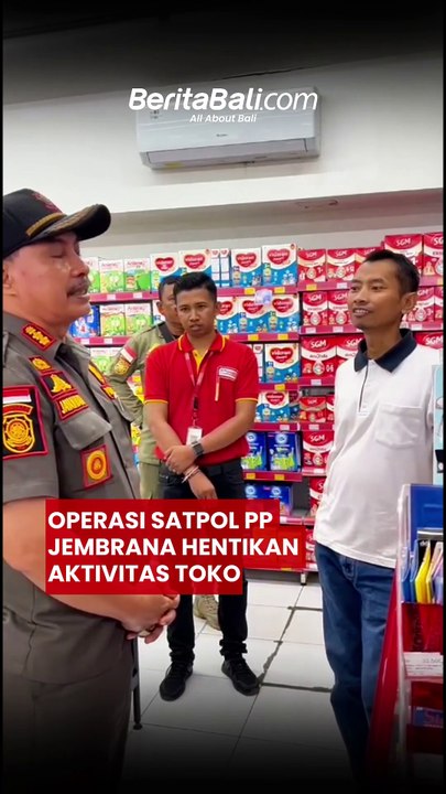 Operasi Satpol PP Jembrana Hentikan Aktivitas Toko
