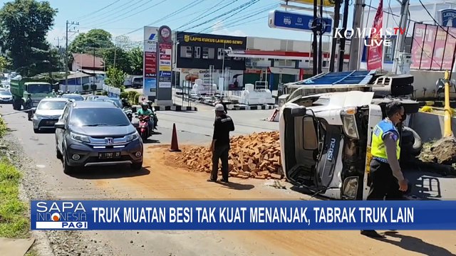 Truk Tronton Muatan Besi Tabrak Truk Batu Bata di Semarang, Begini Kronologinya