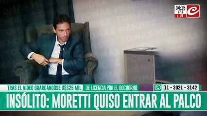¡Moretti apareció en San Lorenzo y quiso ver el partido desde el palco presidencial!