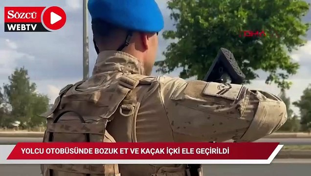 Şanlıurfa’da yolcu otobüsünde bozuk et ve kaçak içki ele geçirildi