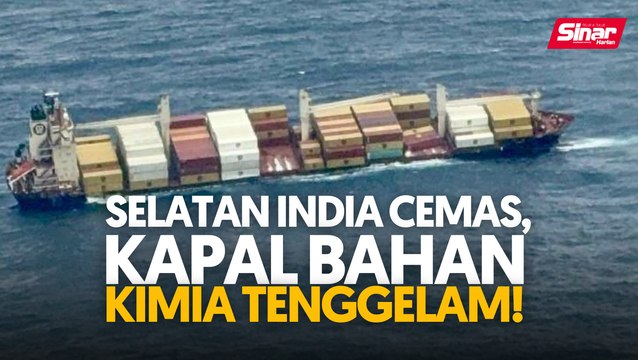 Selatan india cemas, kapal bahan kimia tenggelam!