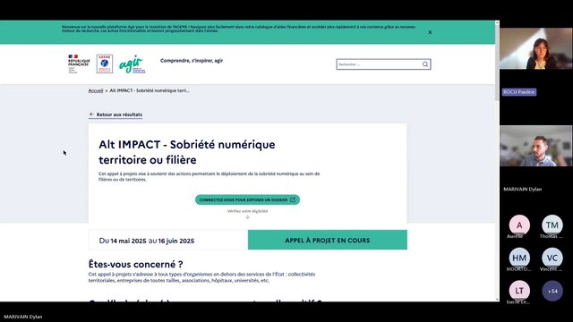 Alt Impact - Webinaire de présentation de l’AAP Déploiement de la sobriété numérique dans les territoires et filières