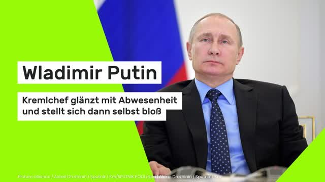 Wladimir Putin: Kremlchef glänzt mit Abwesenheit und stellt sich dann selbst bloß