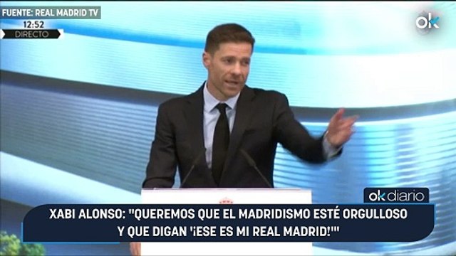 Xabi Alonso: Queremos que el madridismo esté orgulloso y que digan '¡ese es mi Real Madrid!'