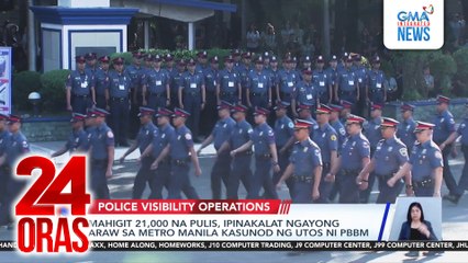 Mahigit 21,000 na pulis, ipinakalat ngayong araw sa Metro Manila kasunod ng utlos ni PBBM | 24 Oras