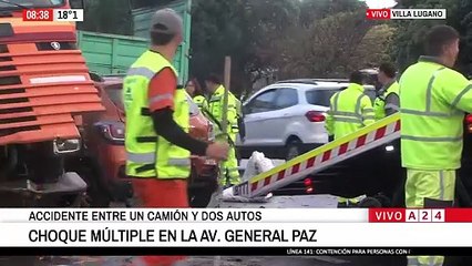 Accidente en General Paz: tránsito complicado por choque 🚗