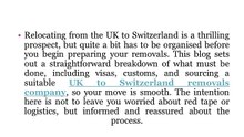 What to Know Before Moving from the UK to Switzerland?