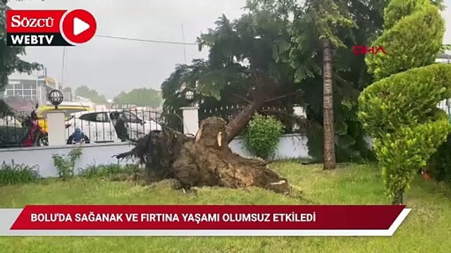 Bolu'da sağanak ve fırtına yaşamı olumsuz etkiledi