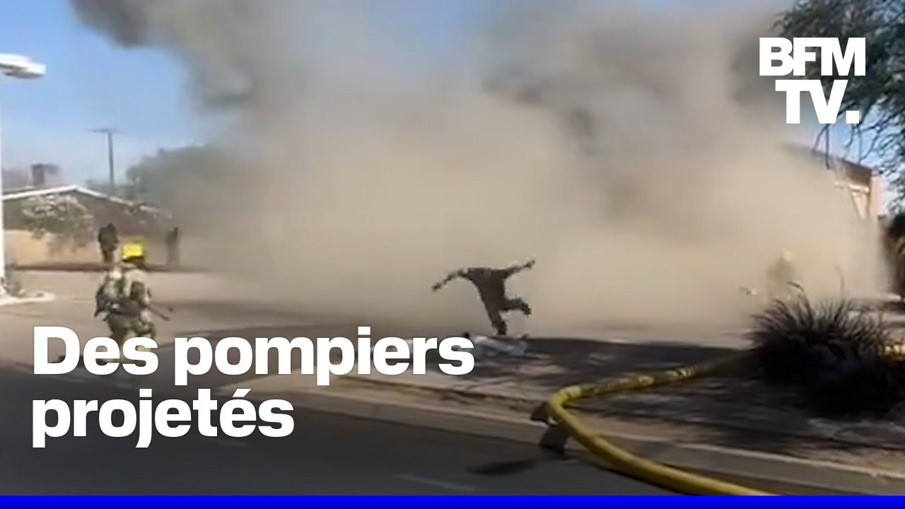 États-Unis: des pompiers échappent de peu à l'effondrement d'un toit lors d'une intervention