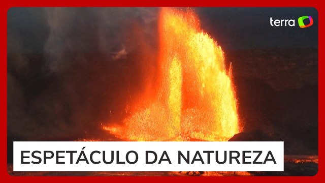 Vulcão entra em erupção com colunas de lava de até 300 metros no Havaí