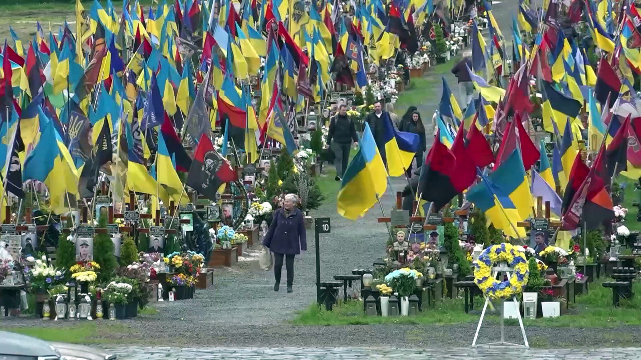 War leaves its mark on Lviv through graves and grief