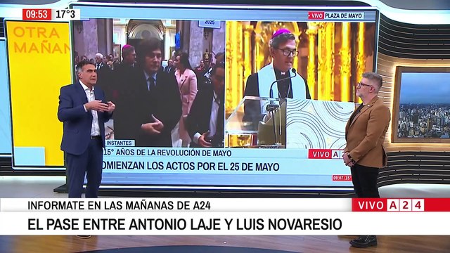 📺 JAVIER MILEI EN EL TEDEUM + CFK EN EL PASE ENTRE ANTONIO LAJE Y LUIS NOVARESIO
