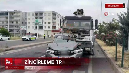 Diyarbakır'da otomobil, beton mikseri ve minibüs çarpıştı