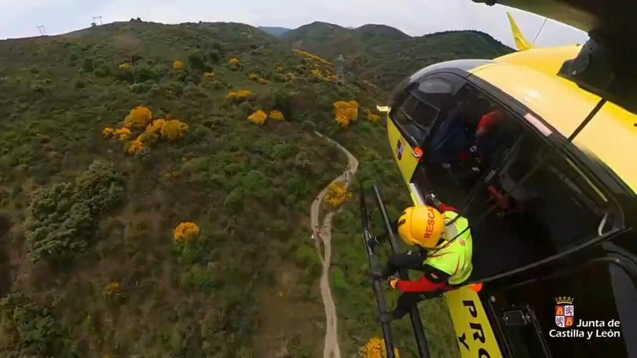 Rescate en Molinaseca (León)