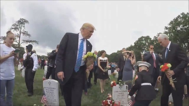 Throwback: Trump's touching moment with fallen Marine's son at Arlington Cemetery in 2017