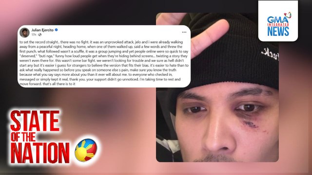 Giit ng anak ni Sen. Jinggoy Estrada, hindi sila pasimuno ng gulo sa Boracay kung saan nabugbog sila ng pinsan | SONA