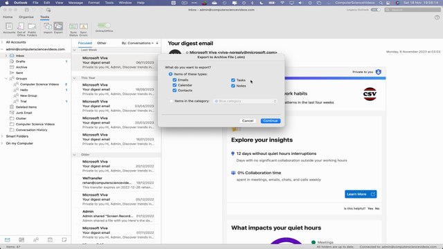 How to EXPORT Your Email Library on Microsoft Outlook Using a Mac Computer - Basic Tutorial | New