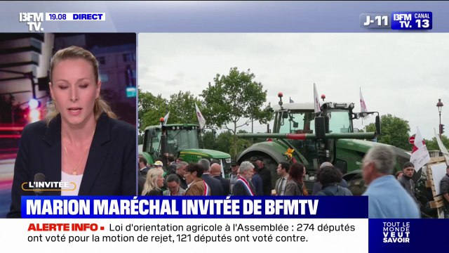 Motion de rejet sur la loi Duplomb: Je me félicite que ce texte soit sauvé , affirme Marion Maréchal