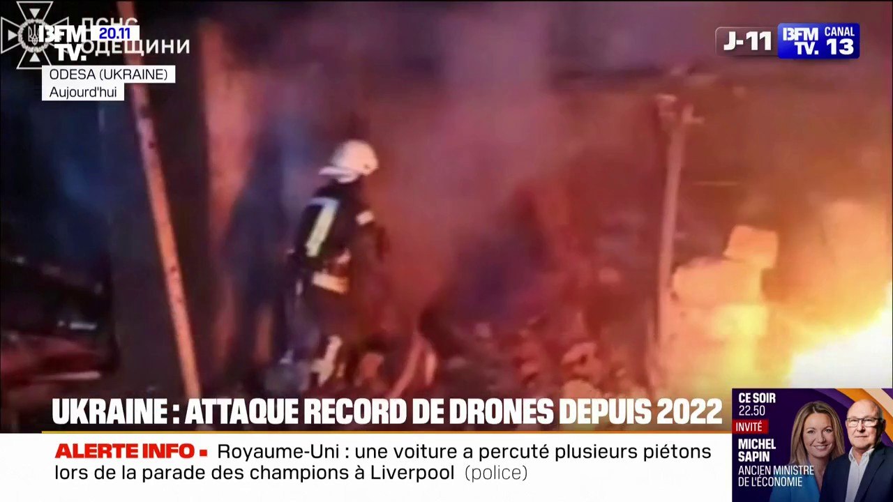 Frappes russes: une attaque de drones record sur l'Ukraine