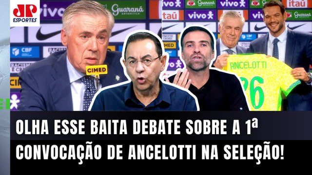 Isso é MENTIRA PRA OTÁRIO ACREDITAR, cara! O Ancelotti... OLHA esse BAITA DEBATE sobre a Seleção!