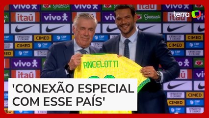 'É um orgulho comandar a melhor seleção do mundo', diz Ancelotti durante apresentação oficial