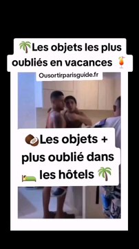 Les objets les plus oubliés en vacances