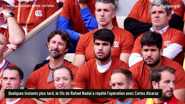 Rafael Nadal : Son fils Rafael Junior pas du tout gêné au milieu de trois légendes du tennis, son attitude amuse tout le monde !