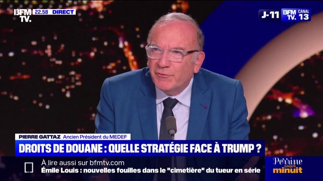 Droits de douane: Il faut négocier, car nos entreprises, qui exportent, se retrouvent avec des incertitudes colossales , affirme Pierre Gattaz, ancien président du Medef