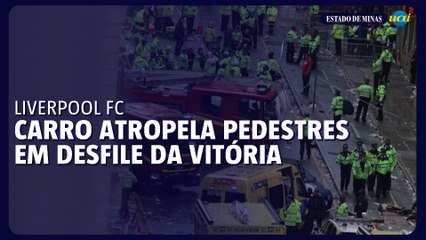 Carro atropela vários pedestres durante desfile da vitória do Liverpool FC