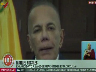 Excandidato Manuel Rosales expresa su agradecimiento a quienes lo apoyaron