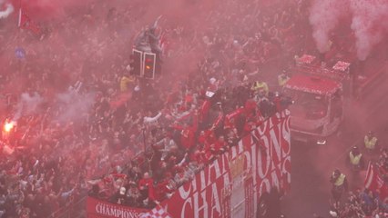 Liverpool's team and over 500,000 fans celebrate Premier League title win on the Waterfront