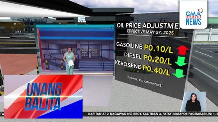 Oil price adjustment (effective May 27, 2025) | Unang Balita