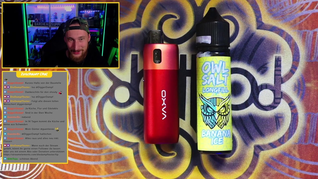 OWL SALT Longfill Banana Ice Aroma Geschmackstest